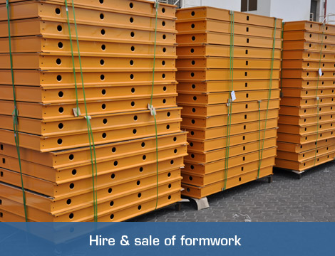 Hire and Sale of formwork